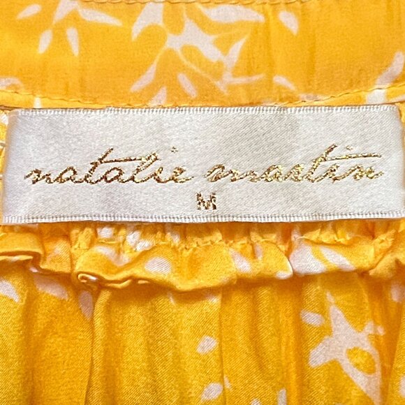 Natalie Martin Silk Mini Tunic Dress Floral Lightweight Pull-On Boho Cover-Up - Picture 11 of 11